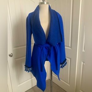 Electric blue wool blazer